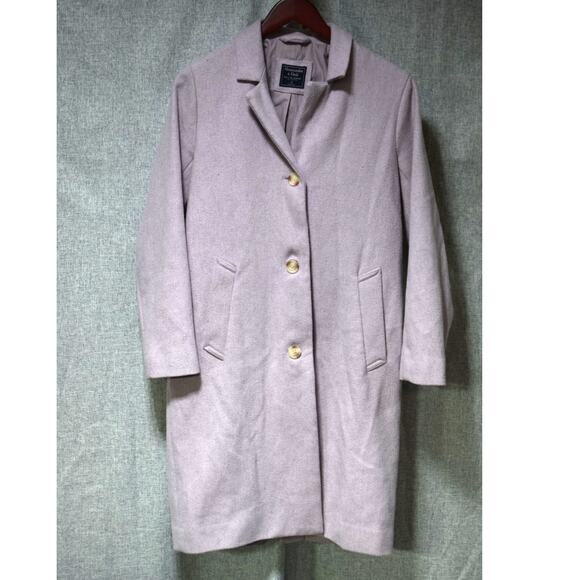 Abercrombie & Fitch Lavender Wool Blend Overcoat Size Small - Picture 1 of 4